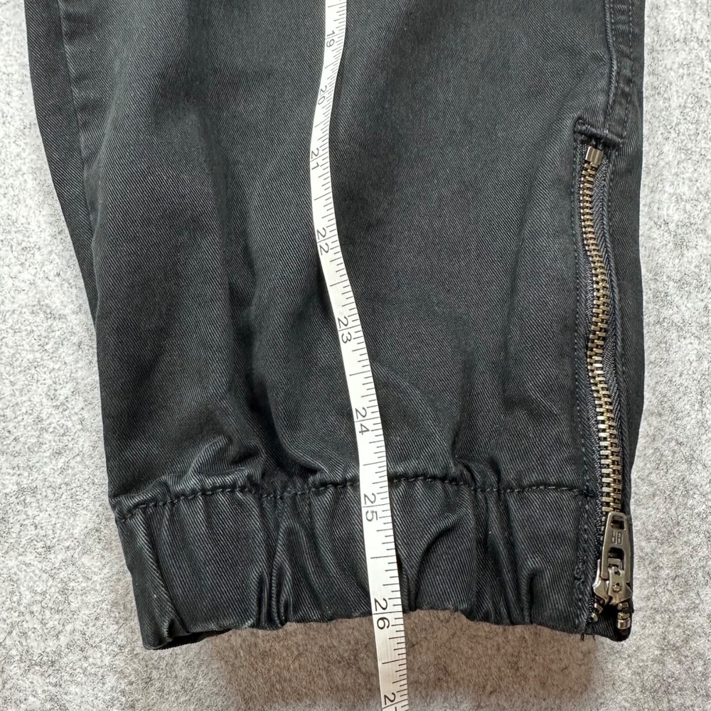 BANANA REPUBLIC High-Rise Chino Pants Black Tapered Leg Ankle Zip Women's 4 - Picture 7 of 12